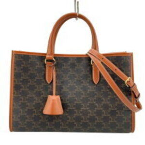 Celine Horizontal Cabas Brown Triomphe Canvas Shoulder Bag